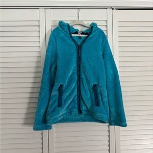 Lands’ End Fleece Full Zip Hoodie Sz M (8)